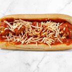 Best Meatball Sandwich with Fries 100% Plant Base (meatballs, marinera sauce, cheese, fries) in Culver City, CA